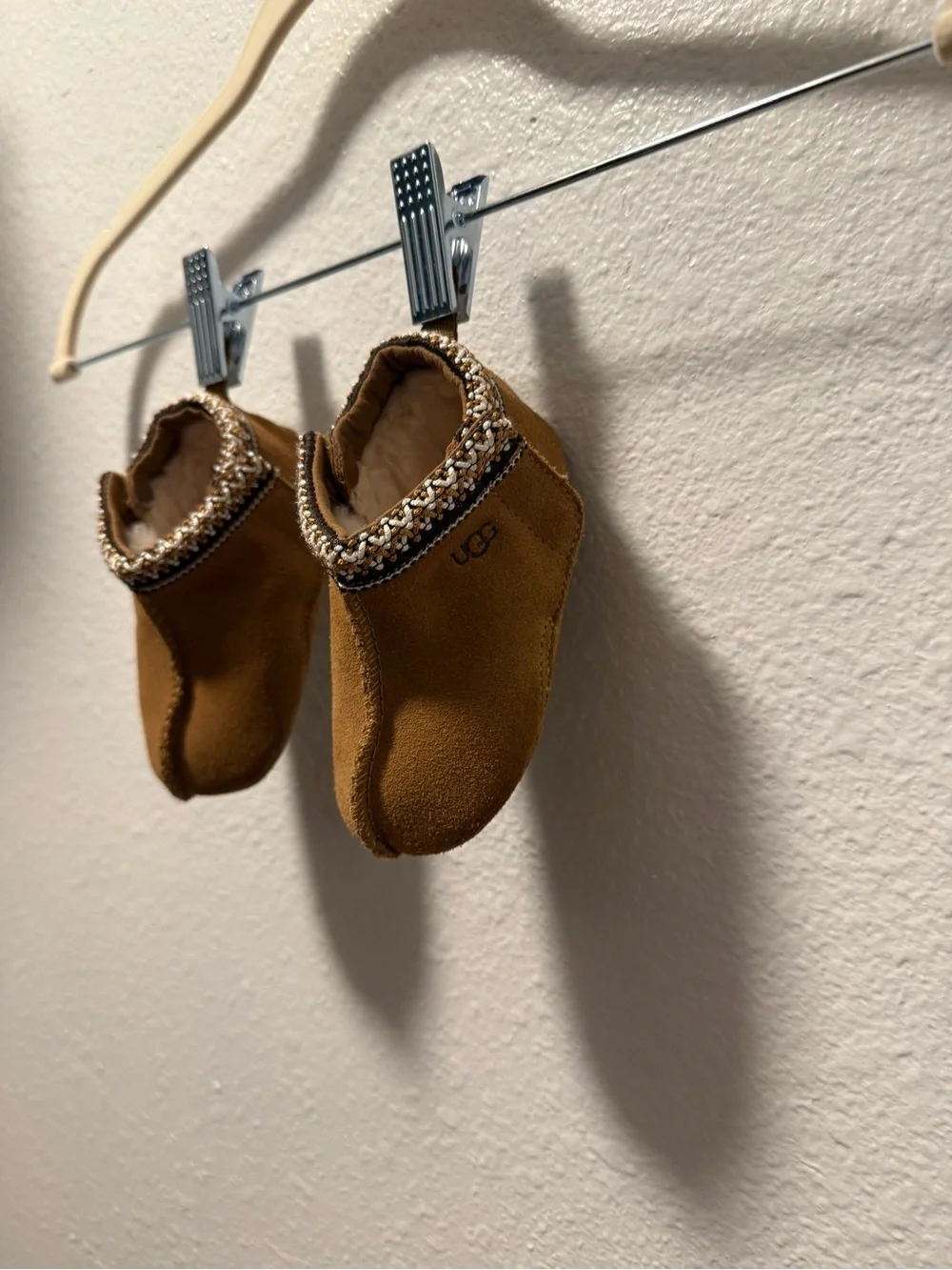 UGG Baby Tasman Slippers Brown Suede Cozy Slip-On Bootie’s